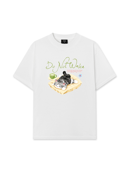 Áo Thun Relaxed Fit Do Not Wake Meow