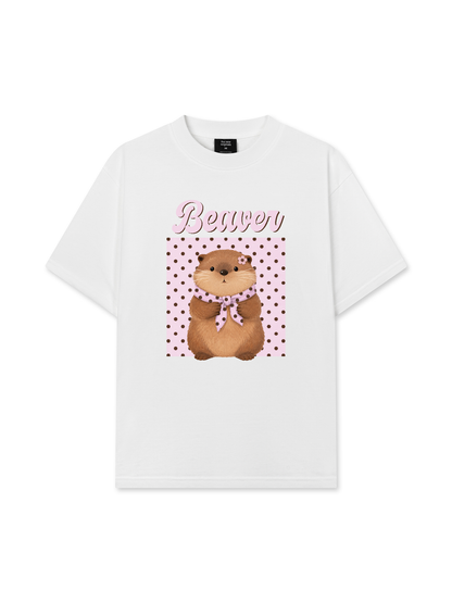 Áo Thun Relaxed Fit Animal Mood Sweet Beaver