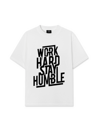 Áo Thun Relaxed Fit Work Hard Stay Humble