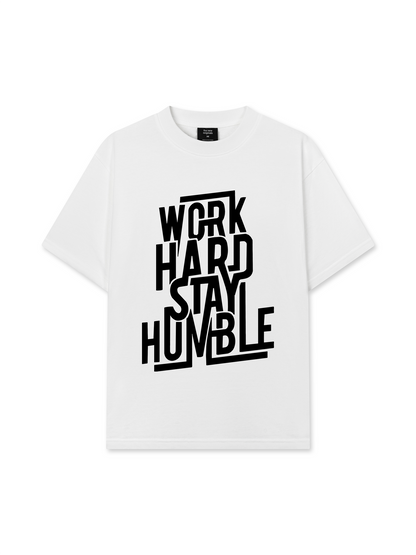Áo Thun Relaxed Fit Work Hard Stay Humble