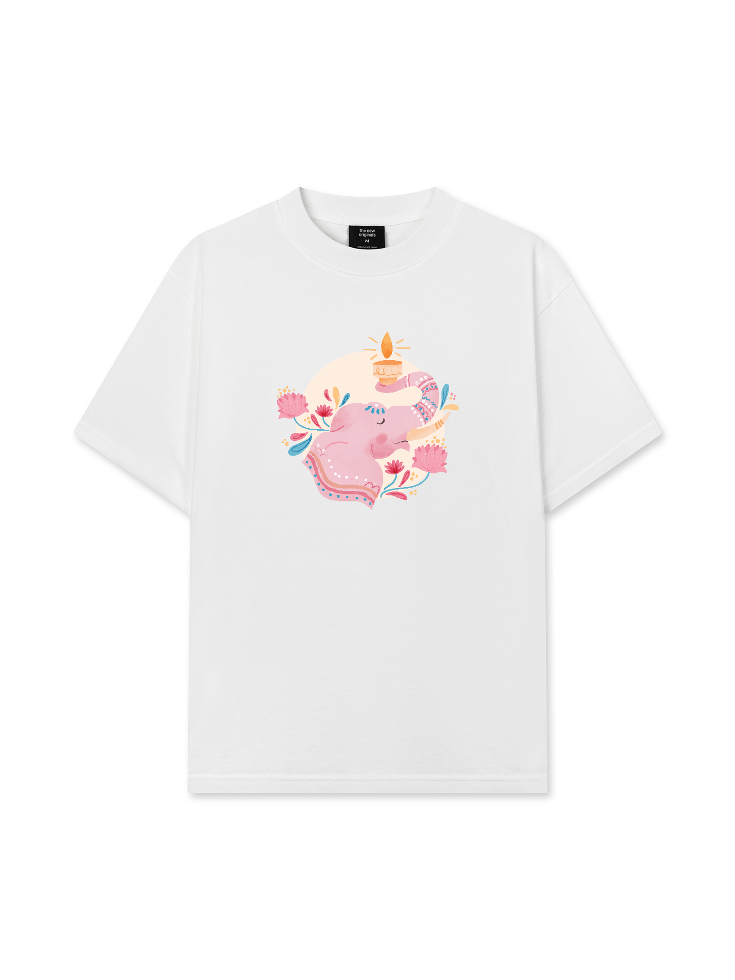 Áo Thun Relaxed Fit Floral Wish Elephant