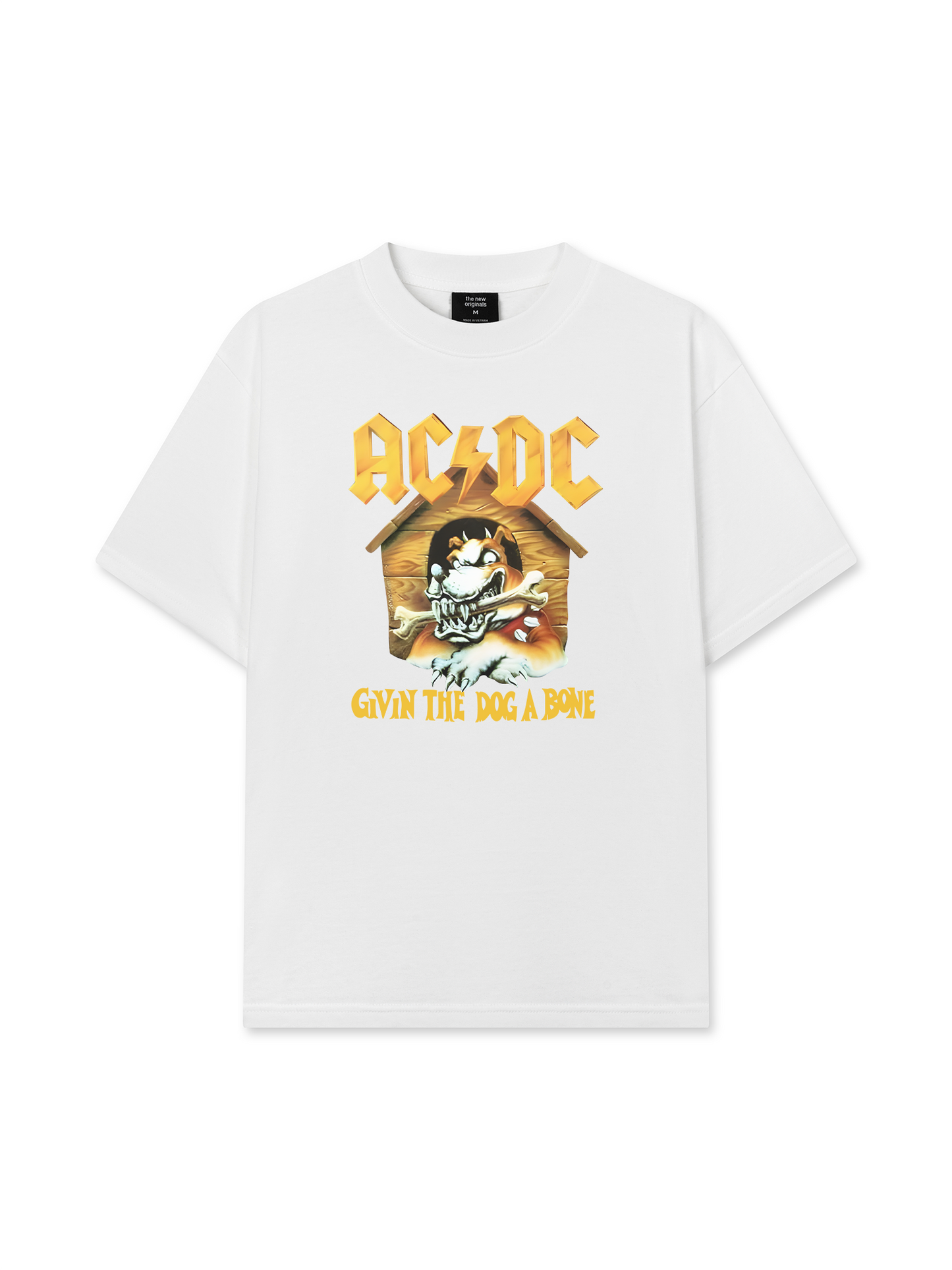Áo Thun Relaxed Fit Music Rock AC DC Given The Dog A Bone