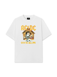 Áo Thun Relaxed Fit Music Rock AC DC Given The Dog A Bone