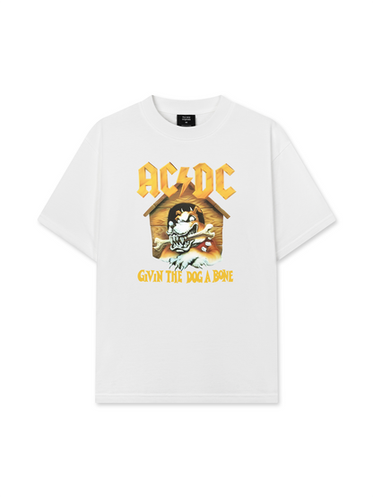 Áo Thun Relaxed Fit Music Rock AC DC Given The Dog A Bone