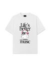 Áo Thun Relaxed Fit Life's Better With Music