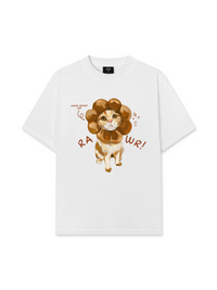Áo Thun Relaxed Fit Animal Mood Mochi Donut Cat