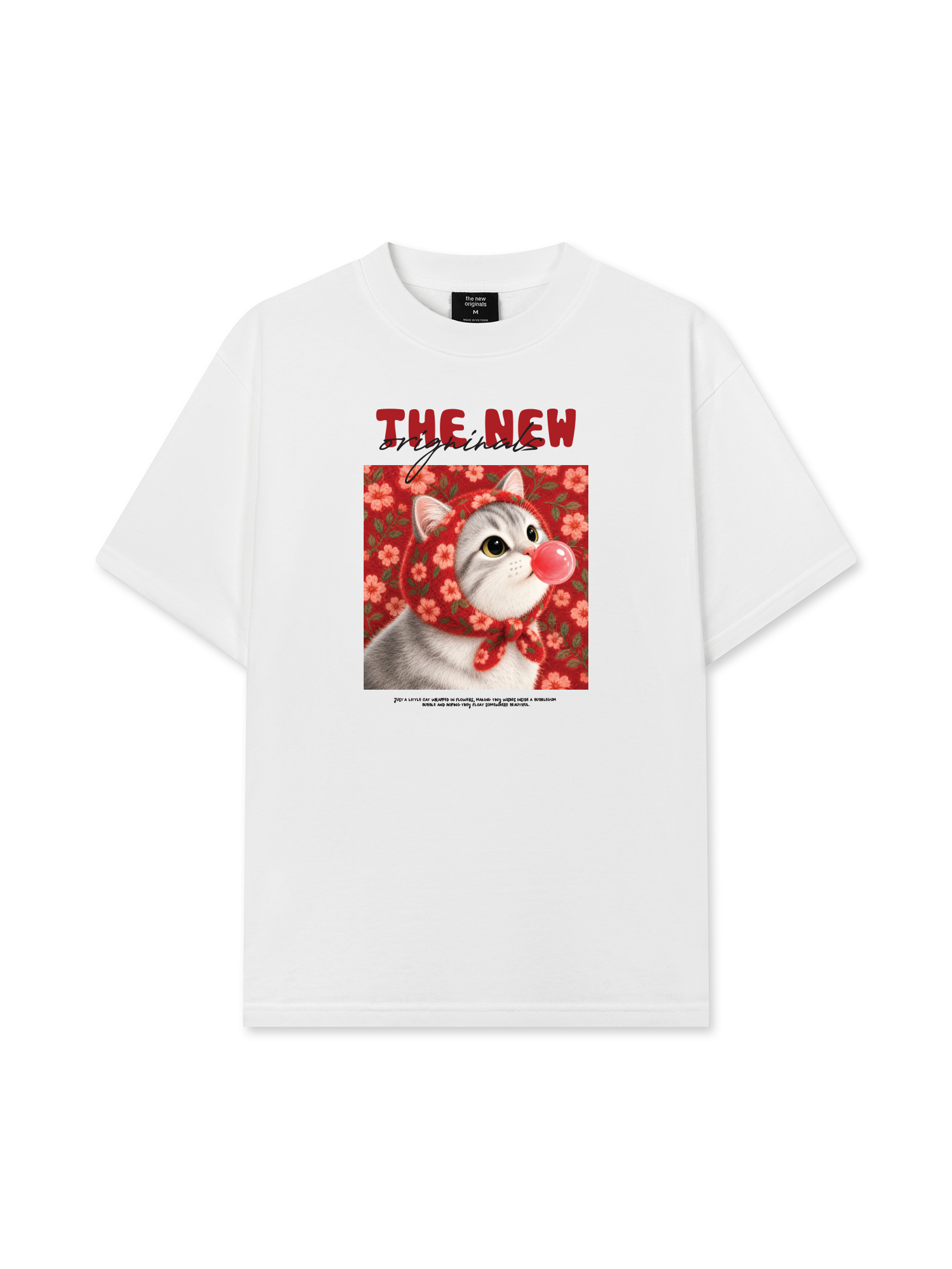 Áo Thun Relaxed Fit Red Daisy Daydream Meow