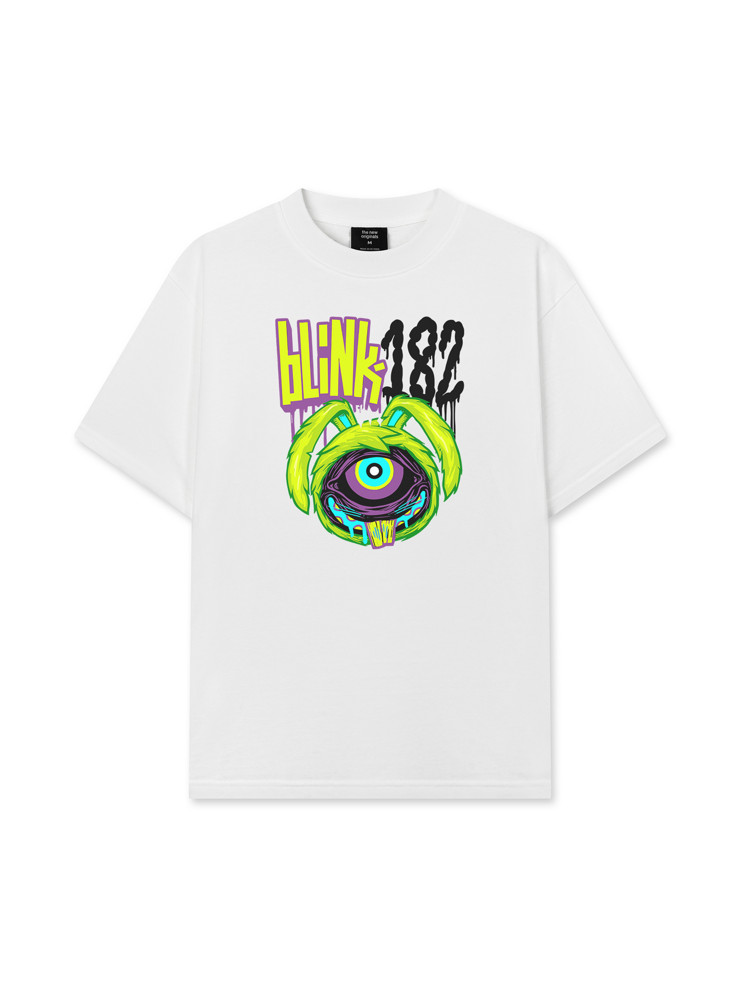 Áo Thun Relaxed Fit Blink 182 Cartoon