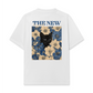 Áo Thun Relaxed Fit Blue Flower Cat
