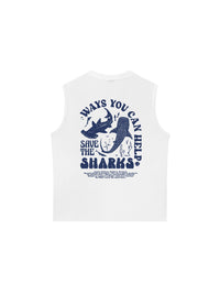 Áo Ba Lỗ Relaxed Fit Ocean Save The Shark