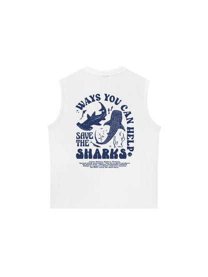 Áo Ba Lỗ Relaxed Fit Ocean Save The Shark