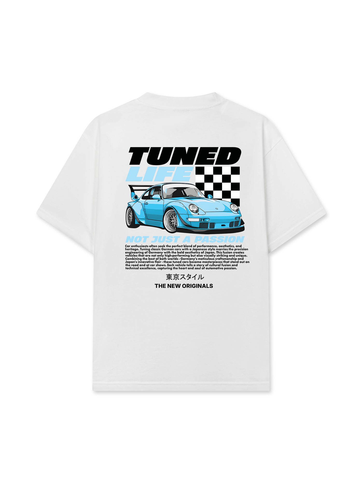 Áo Thun Relaxed Fit CAR TunedBlue