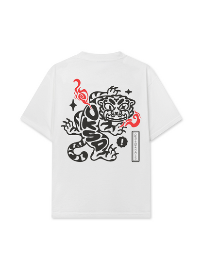 Áo Thun Relaxed Fit Japan Spirit Fire Tiger