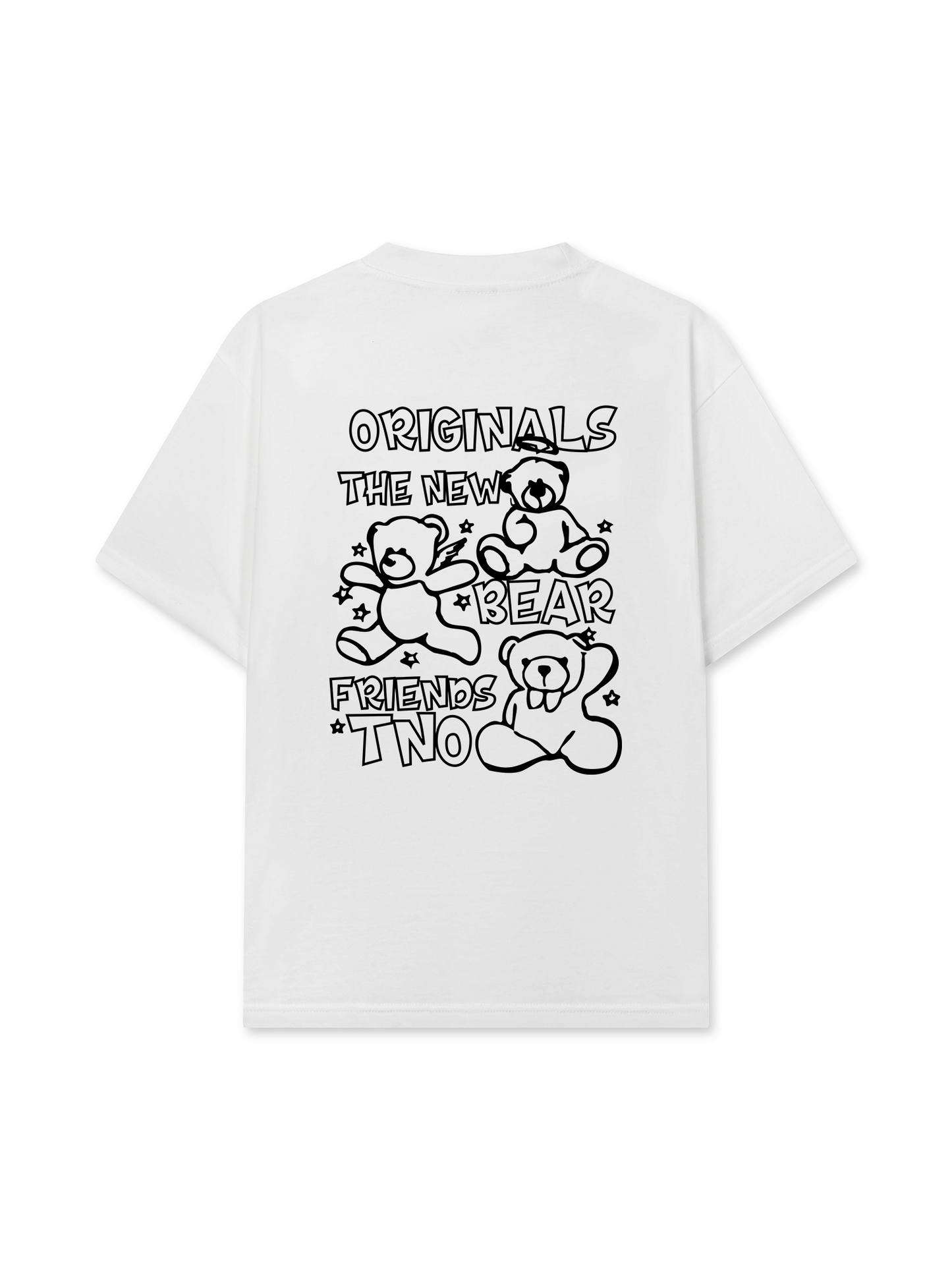 Áo Thun Relaxed Fit Bear Friends Doodle Artwork