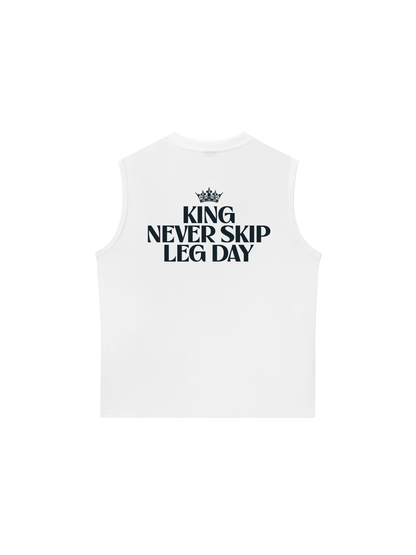 Áo Ba Lỗ Relaxed Fit King Never Skip Leg Day
