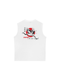 Áo Ba Lỗ Relaxed Fit Japan Spirit Red Crowned Crane