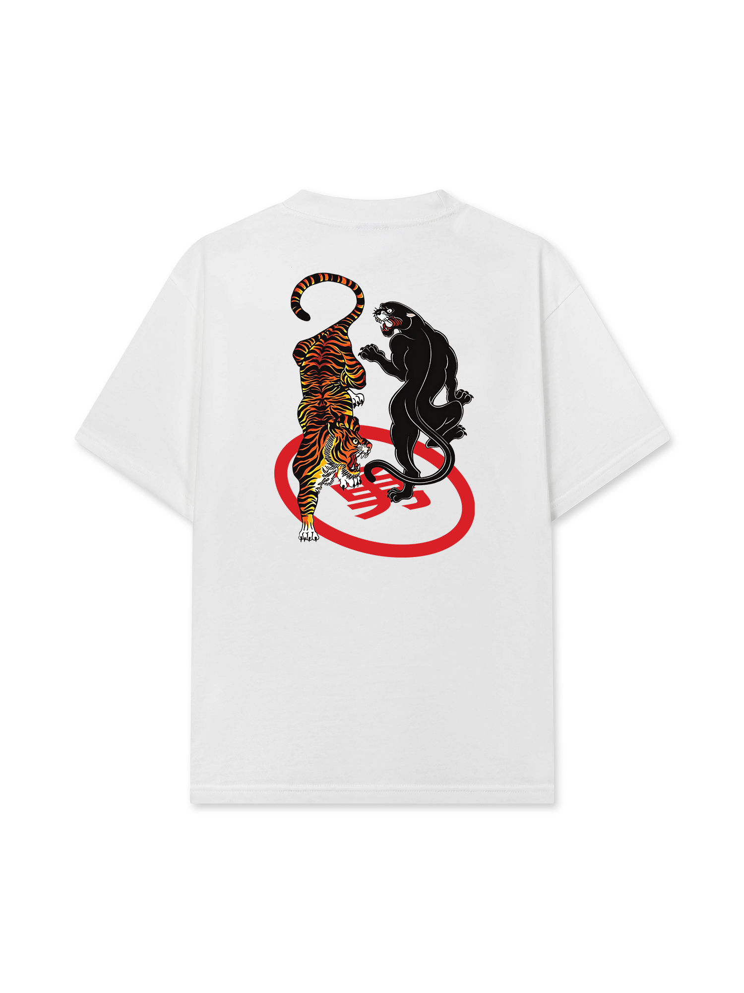 Áo Thun Relaxed Fit Japan Spirit Tiger And Black Panther