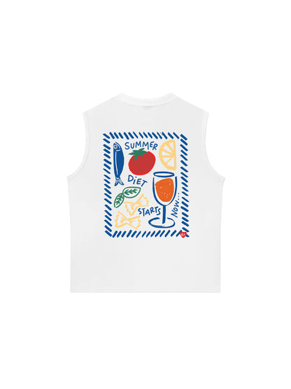 Áo Ba Lỗ Relaxed Fit Ocean Summer Start Now