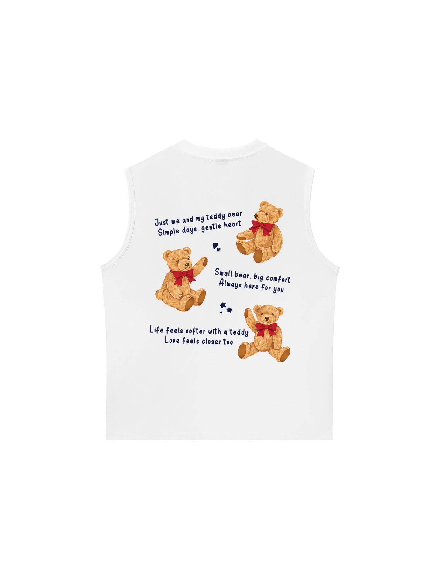Áo Ba Lỗ Relaxed Fit Teddy Land Teddy Red Bow