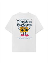 Áo Thun Relaxed Fit Take Me To Your Stereo