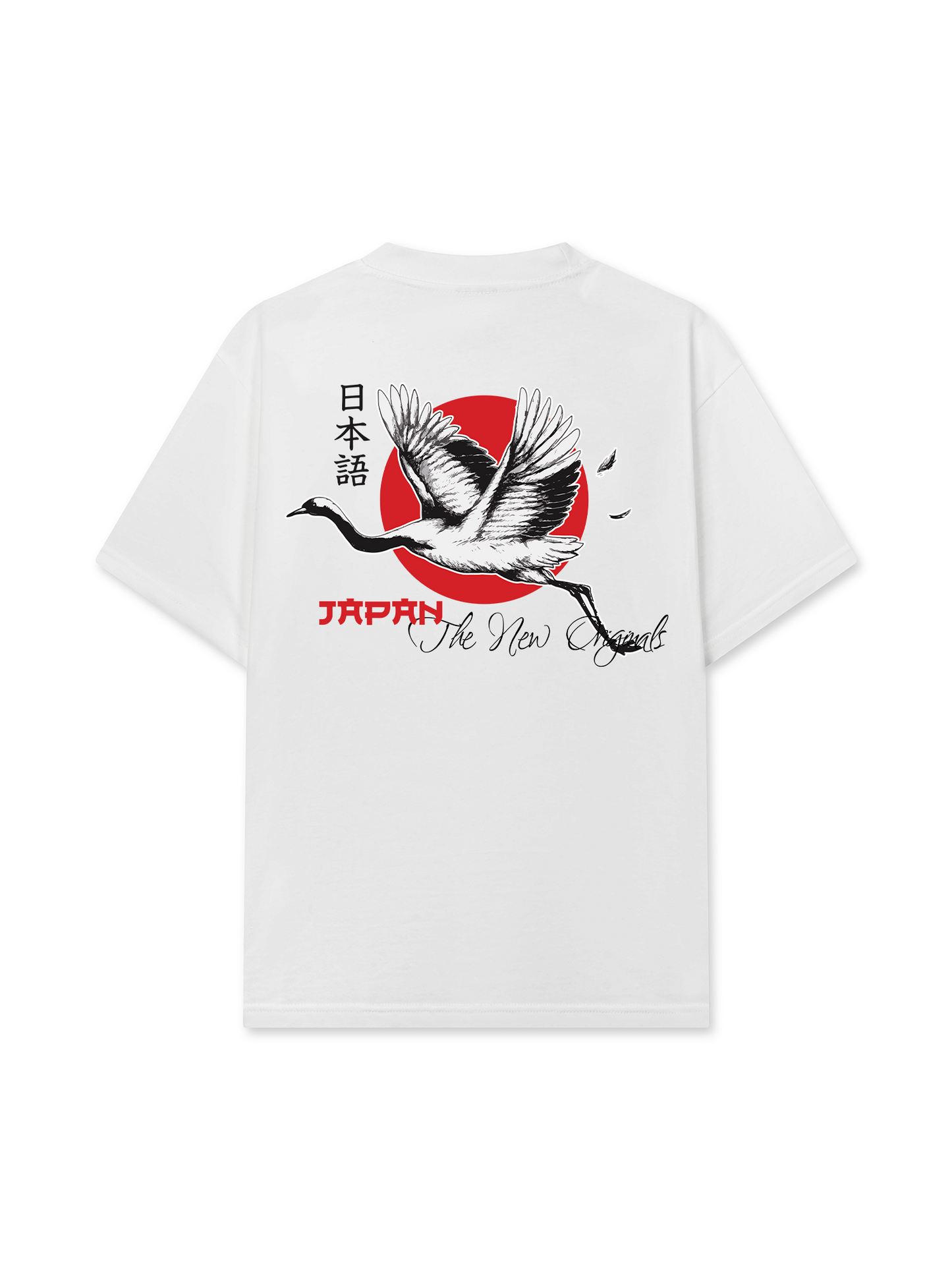 Áo Thun Relaxed Fit Japan Spirit Red Crowned Crane
