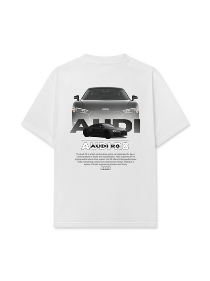 Áo Thun Relaxed Fit CAR AUDI Black & White