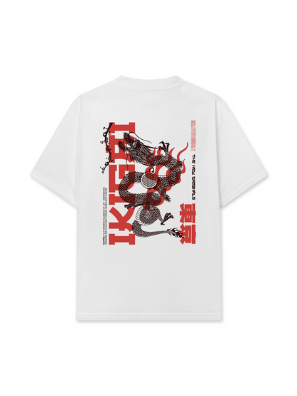 Áo Thun Relaxed Fit Japan Spirit Ikigai Dragon
