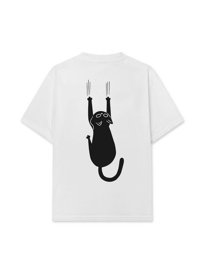Áo Thun Relaxed Fit Animal Mood There's A Cat On Your Back