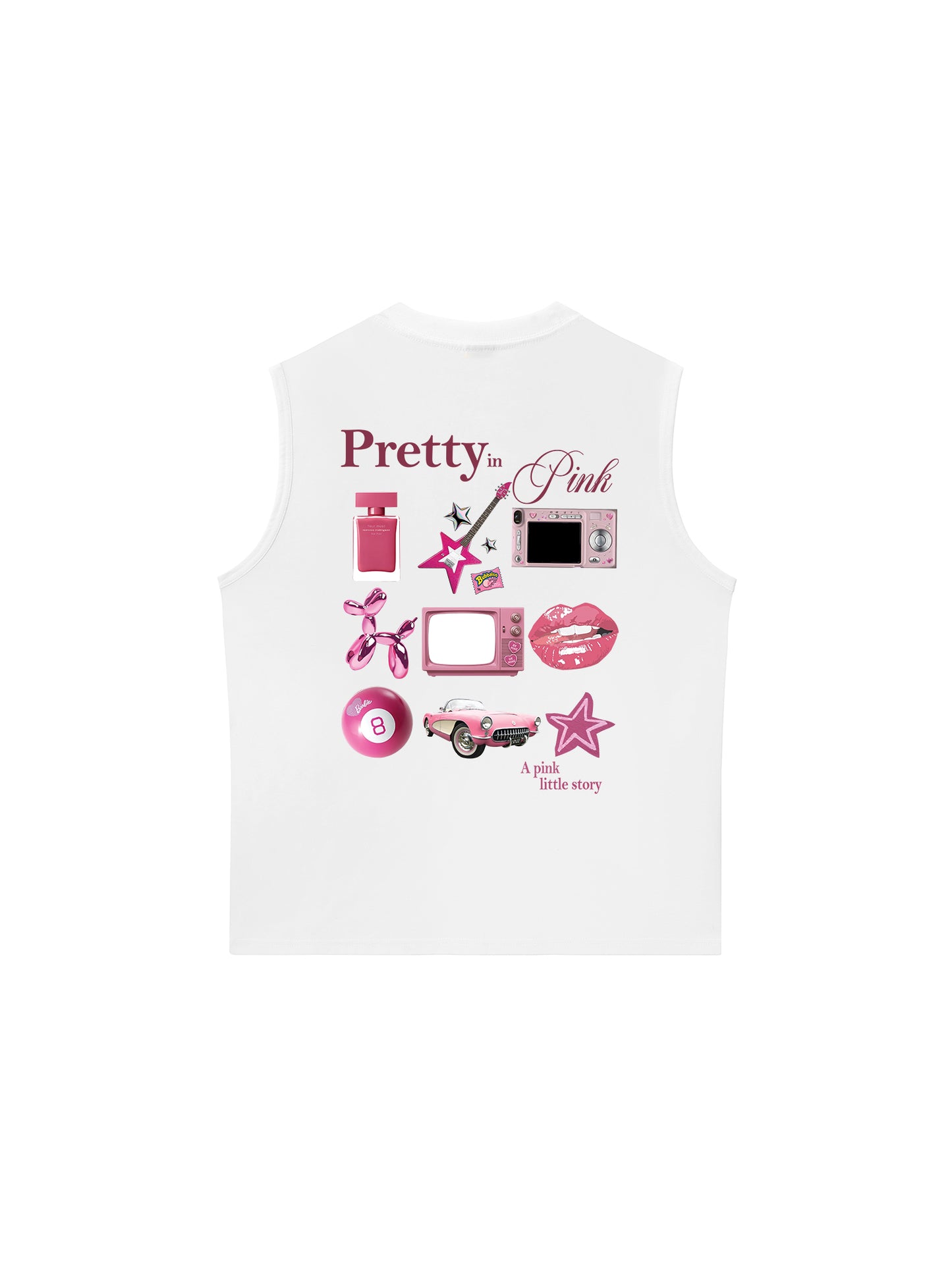 Áo Ba Lỗ Relaxed Fit Pretty In Pink - A Pink Little Story