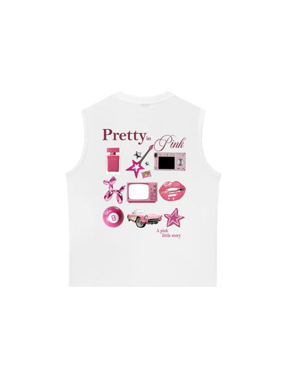 Áo Ba Lỗ Relaxed Fit Pretty In Pink - A Pink Little Story