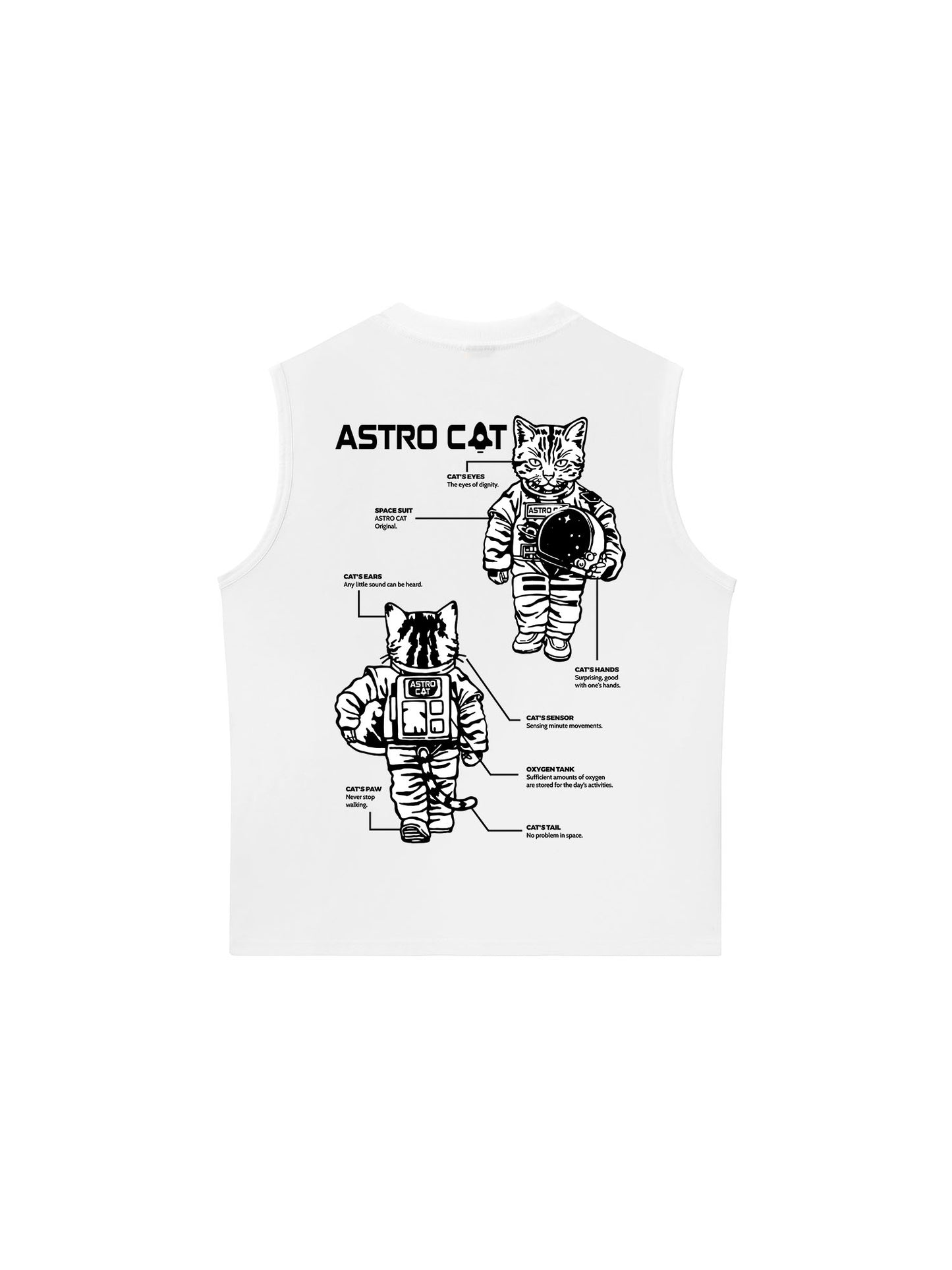 Áo Ba Lỗ Relaxed Fit Meow-ssion To Mars