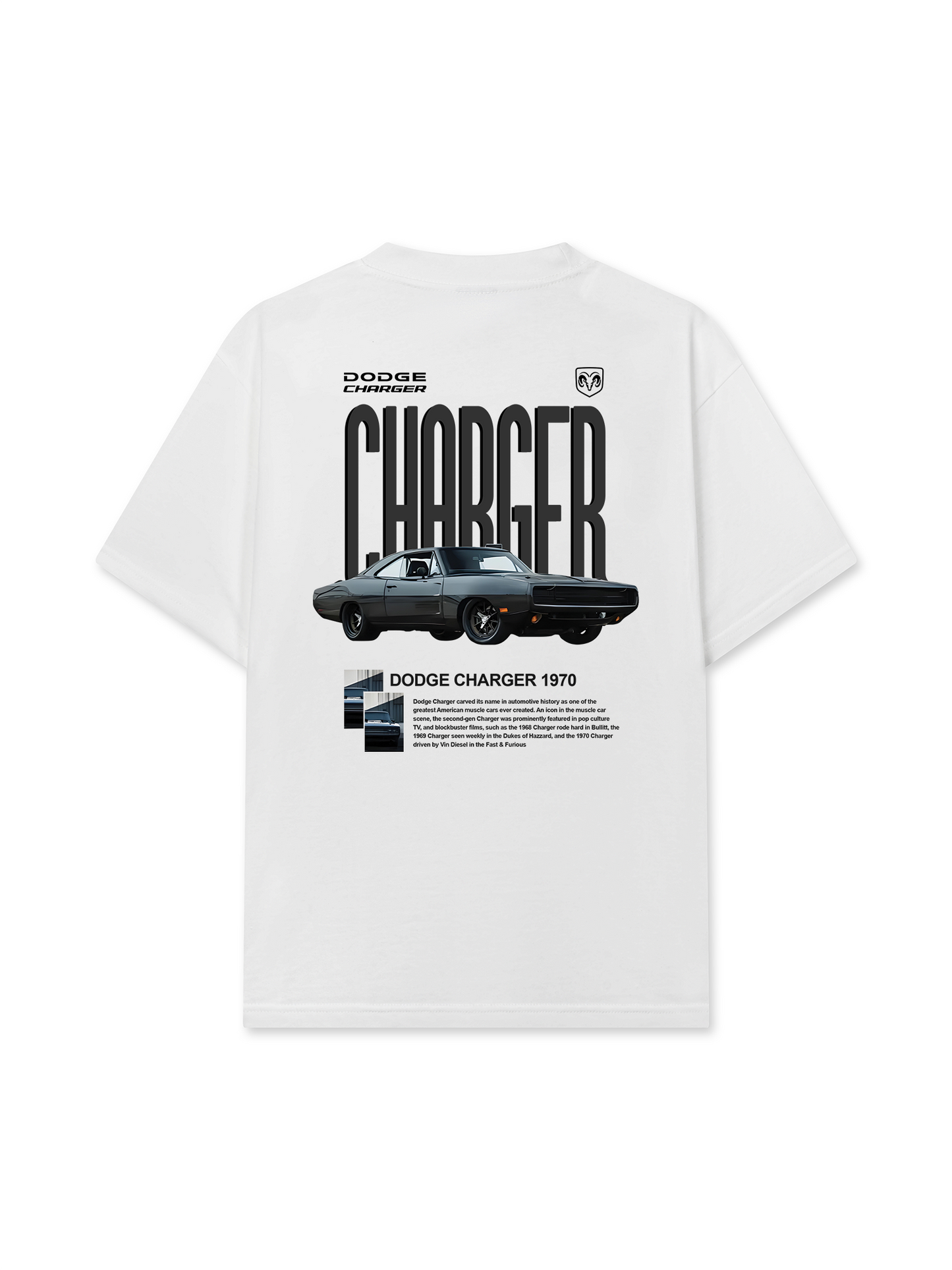 Áo Thun Relaxed Fit CAR Dodge Charger 1970