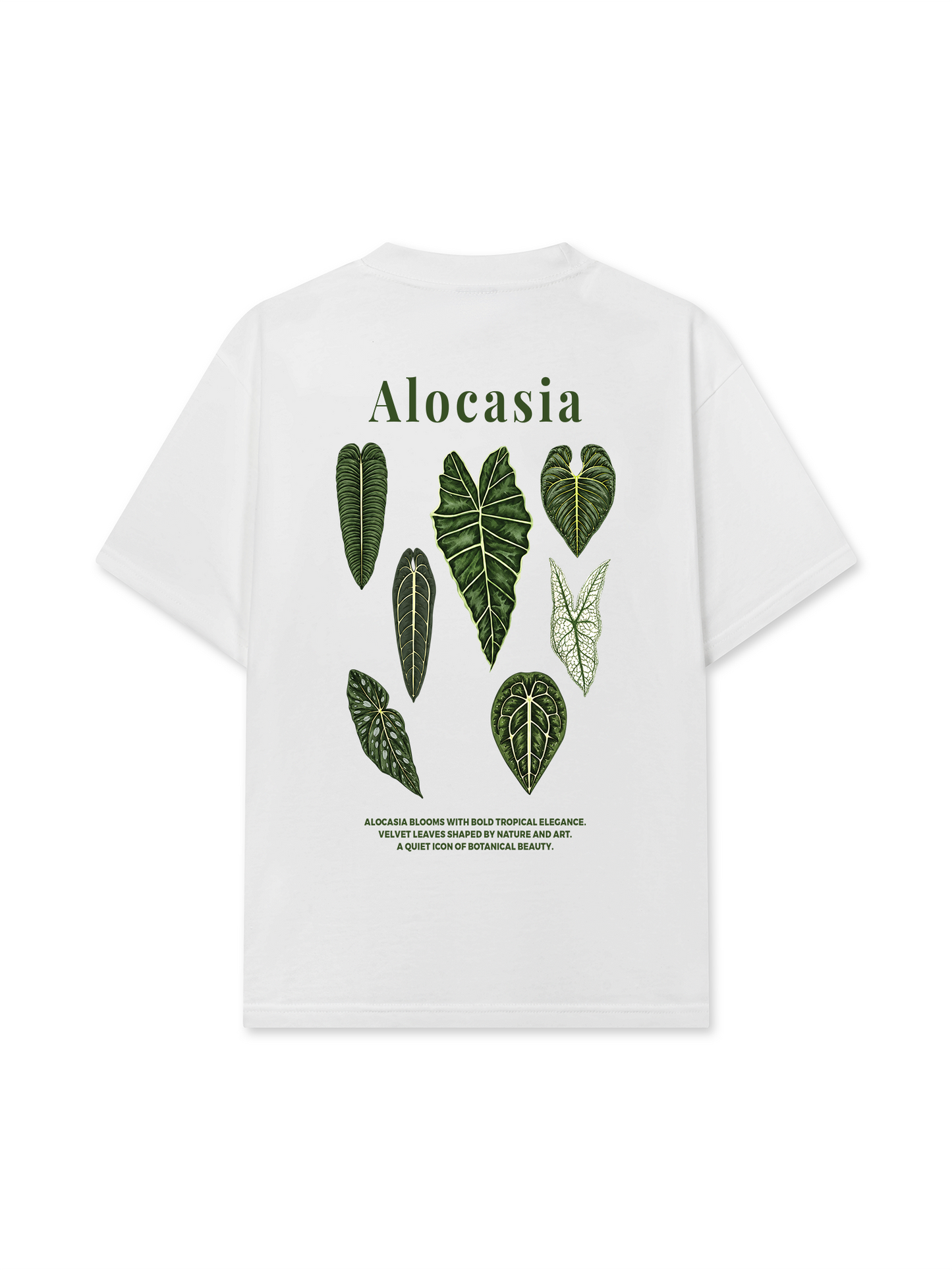 Áo Thun Relaxed Fit Tropical Alocasia Quote