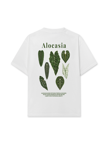 Áo Thun Relaxed Fit Tropical Alocasia Quote