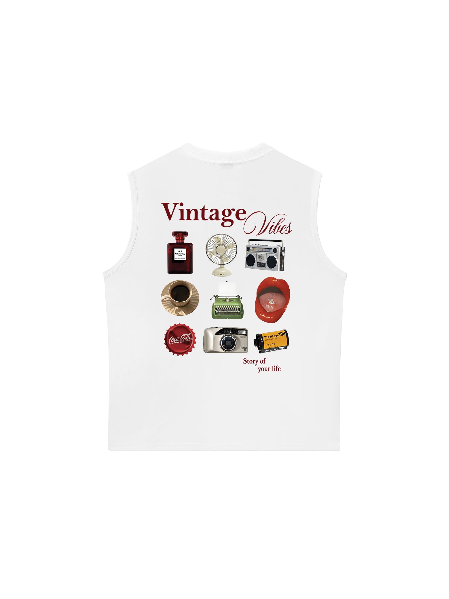 Áo Ba Lỗ Relaxed Fit Vintage Vibes - Story Of Your Life