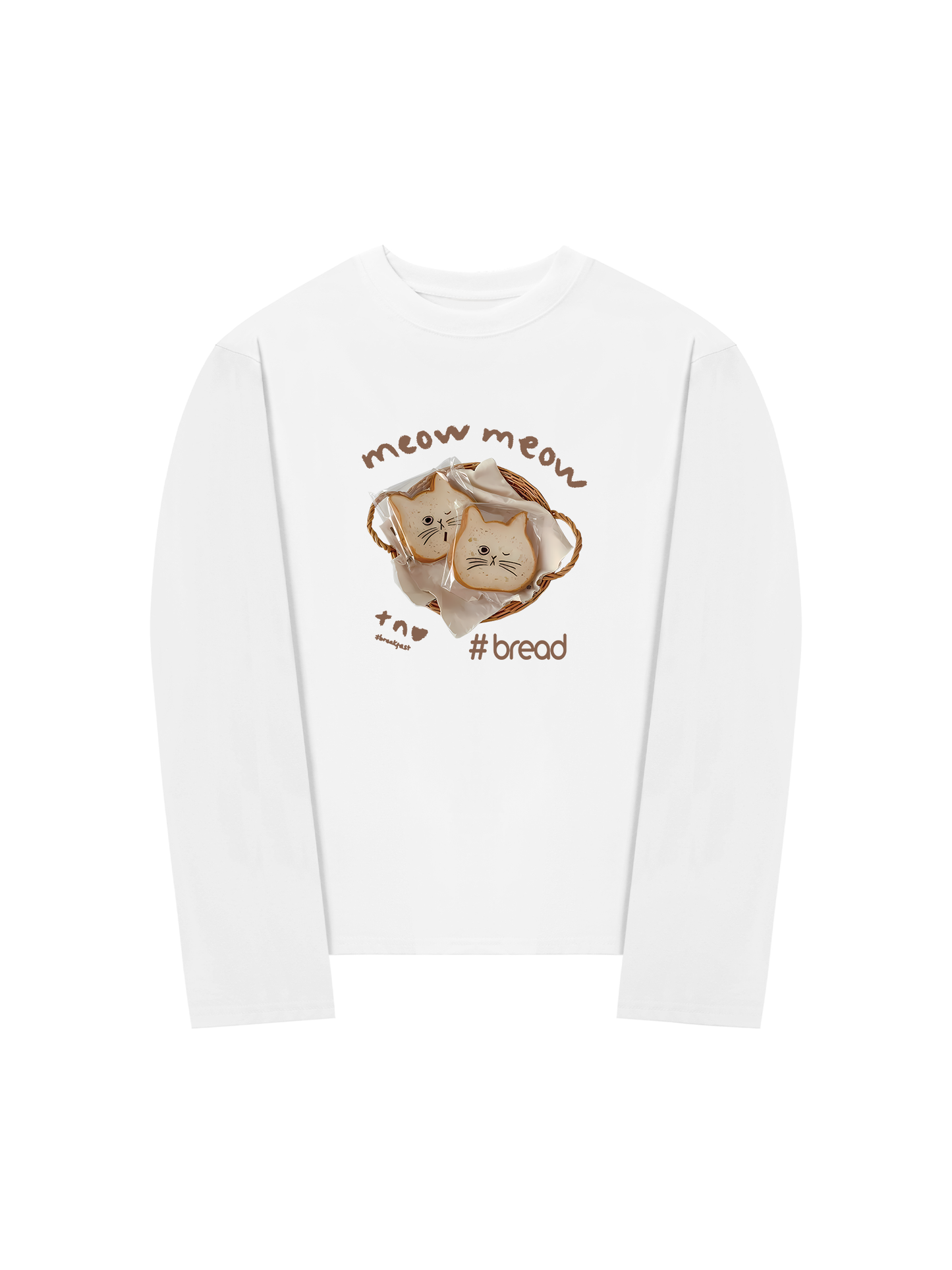 Áo Thun Dài Tay Sweet Pastry Meow Meow Bead