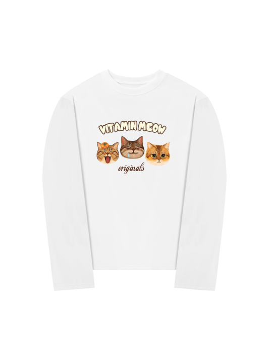 Áo Thun Dài Tay Vitamin Meow