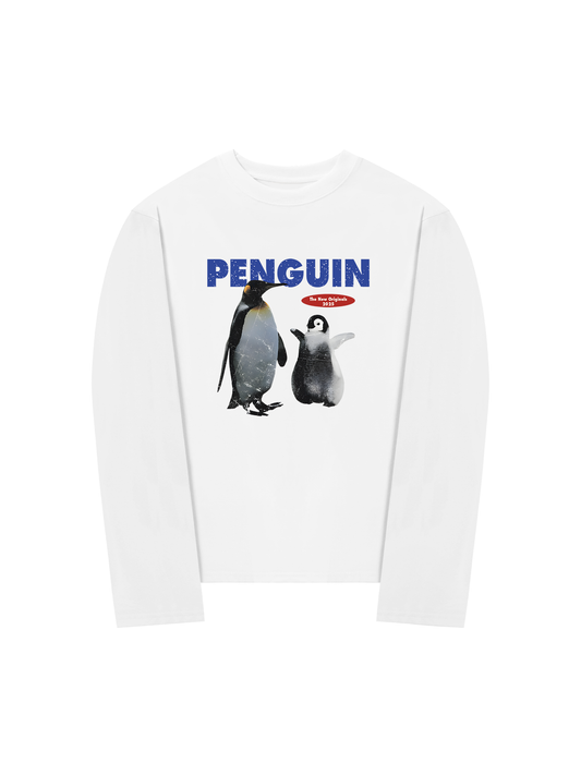 Áo Thun Dài Tay Penguin Funny