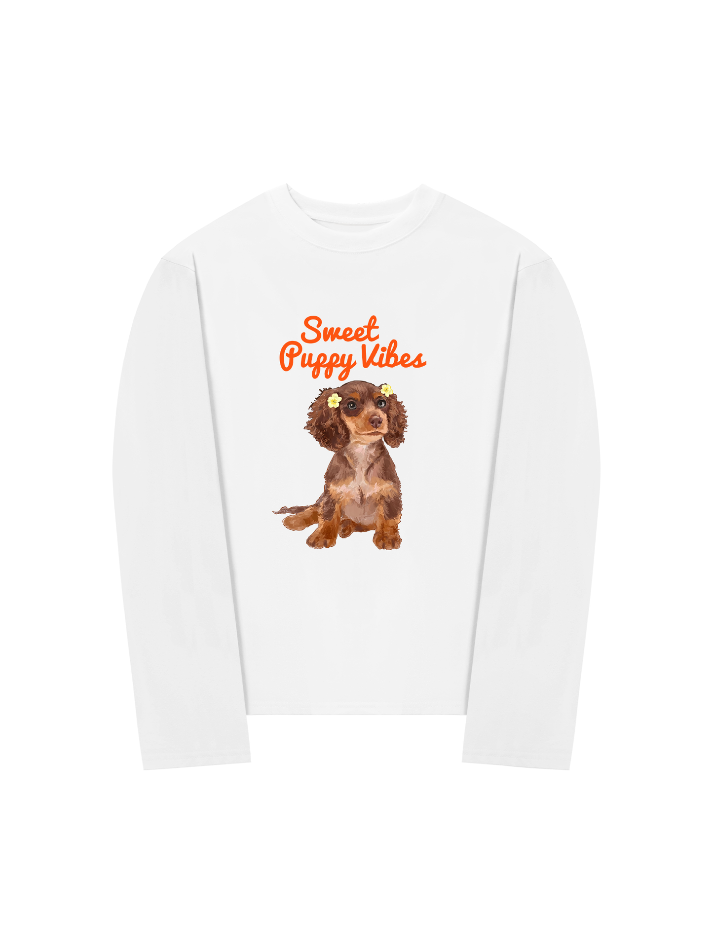 Áo Thun Dài Tay Sweet Puppy Vibe