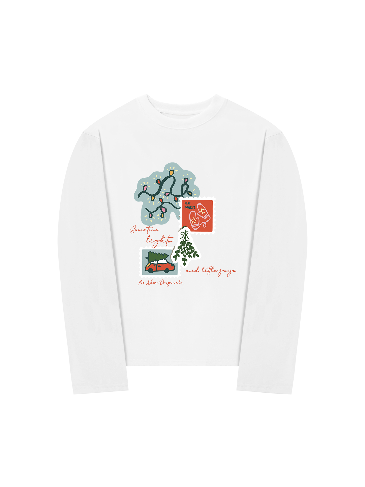 Áo Thun Dài Tay Sweater, lights, and little joy