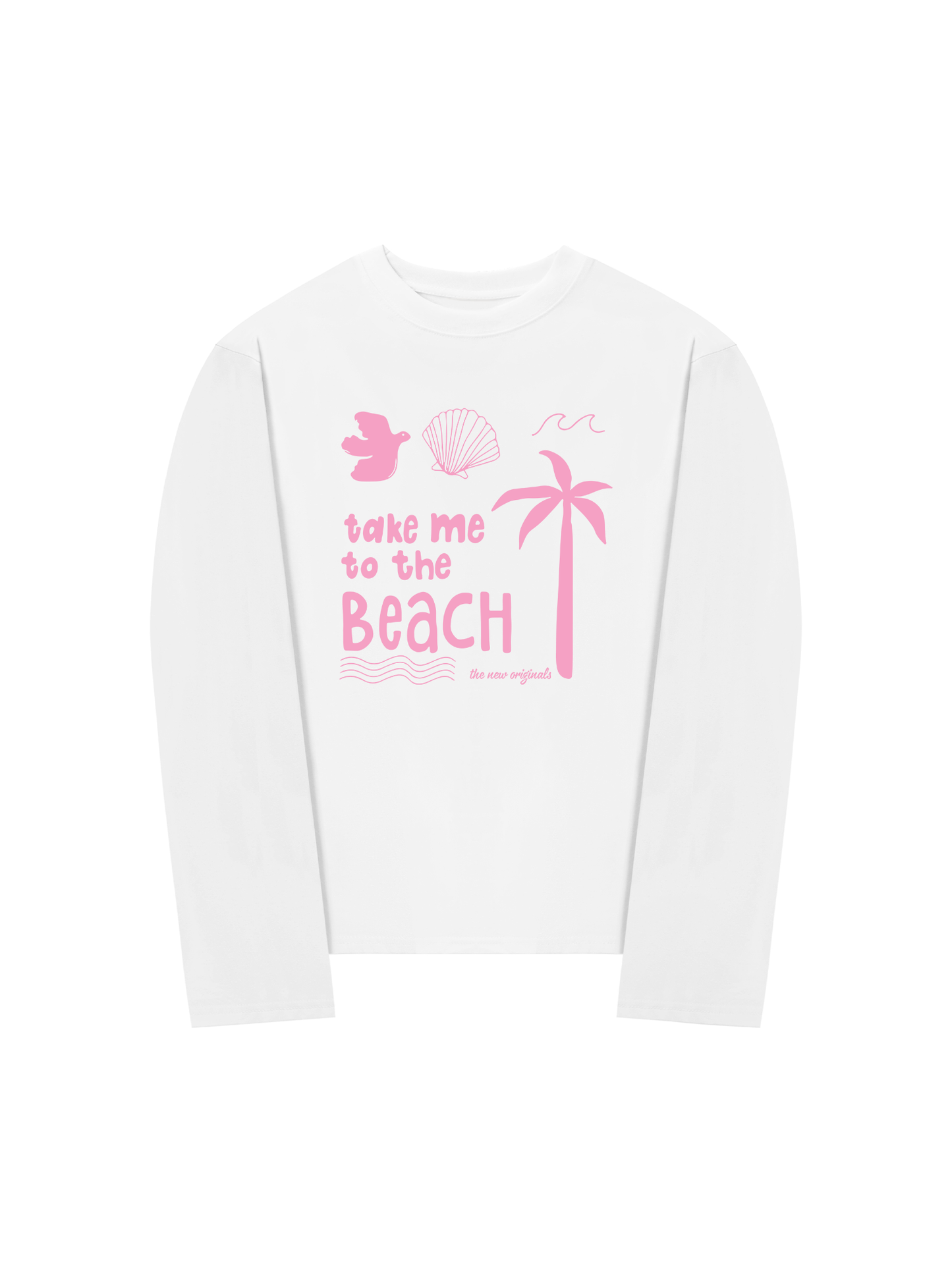 Áo Thun Dài Tay Take Me To The Beach Pink