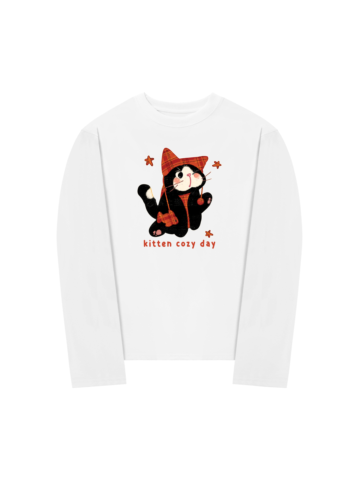 Áo Thun Dài Tay  Kitten Cozy Day