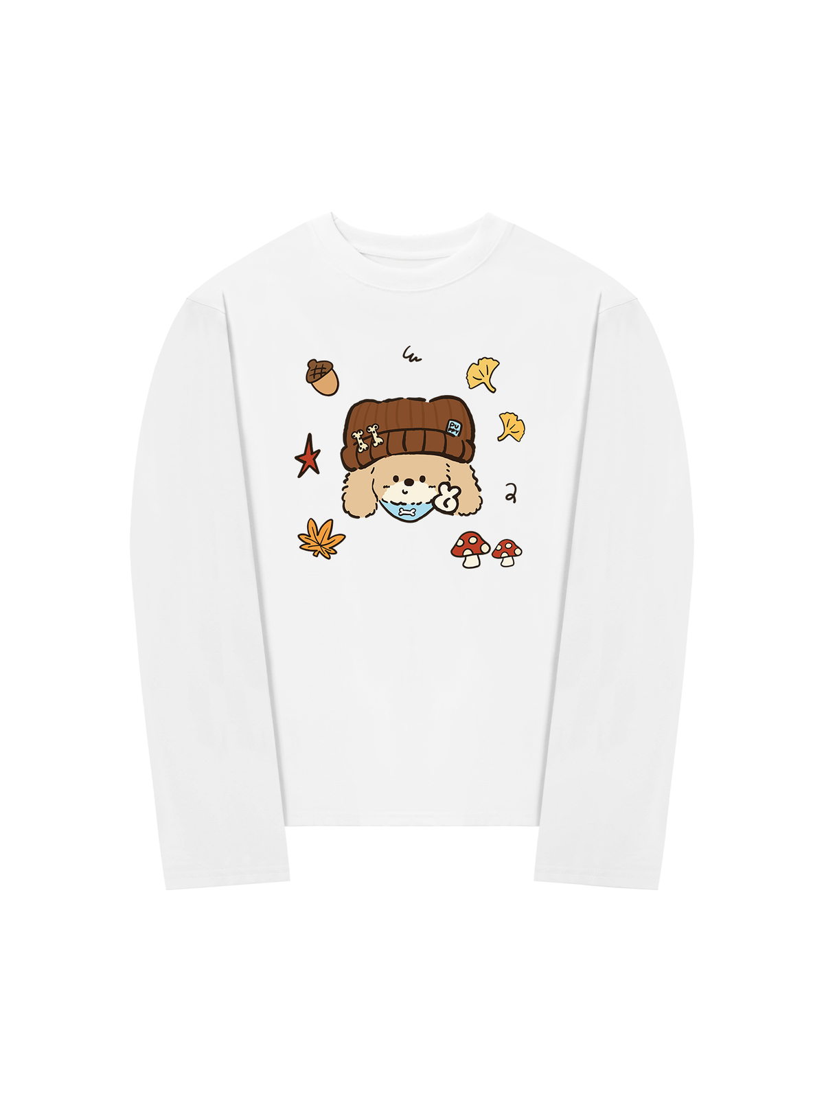 Áo Thun Dài Tay  Cute Puppy Autumn Vibes