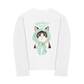 Áo Thun Dài Tay Meowy Cat Blue Tiffany Dots