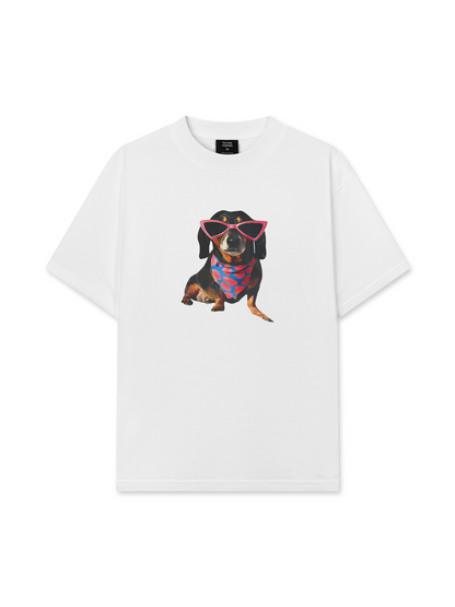 Áo Thun Relaxed Fit Animal Pink Glasses