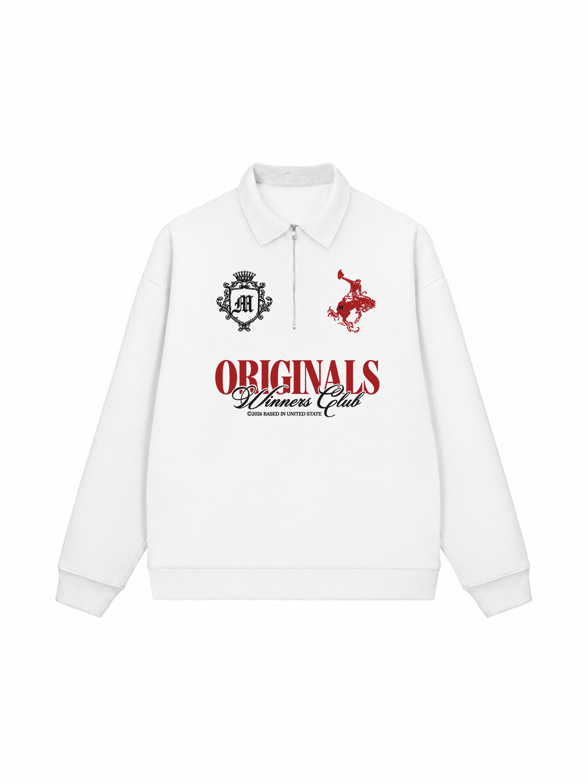 Áo Sweater Polo Nỉ Hai Da Originals Winner Club