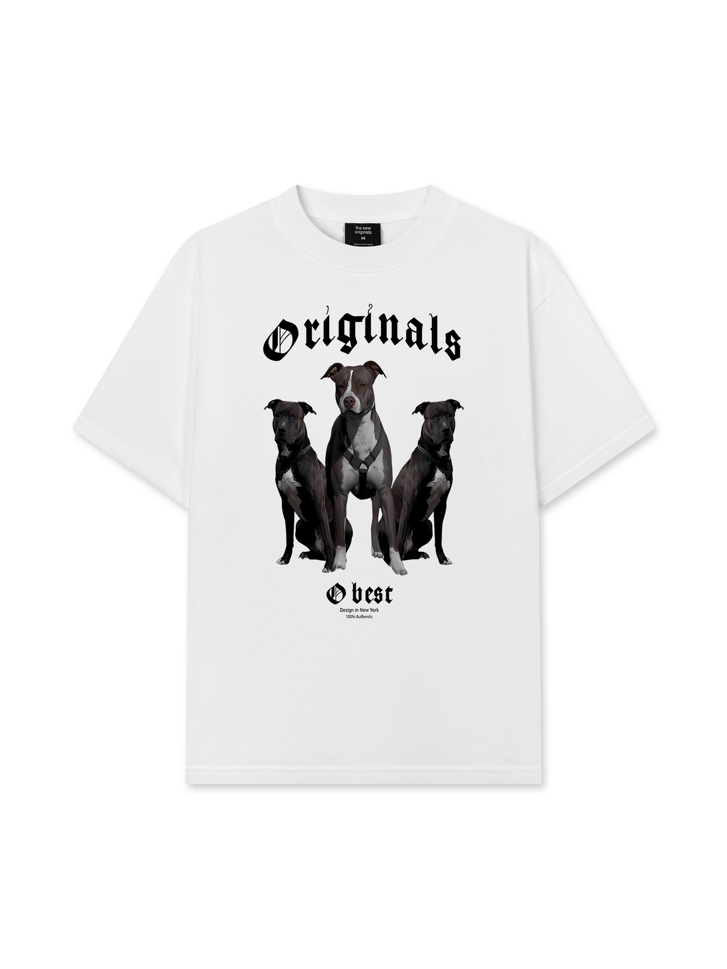 Áo Thun Relaxed Fit Animal Mood PitBull Dog