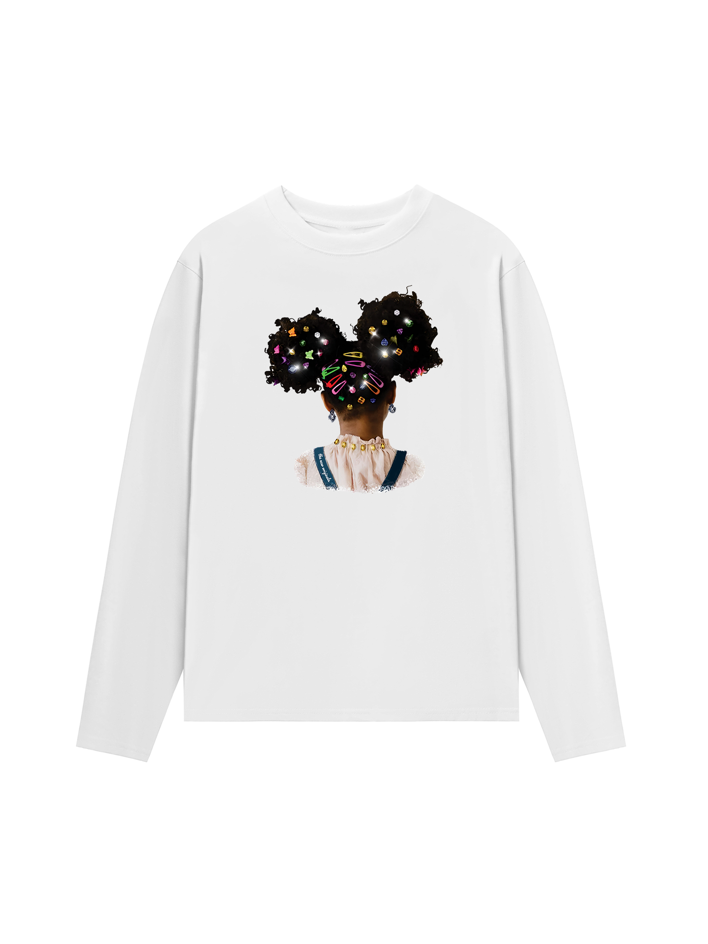 Áo Thun Dài Tay Colorful Diamond Hairpin Afro Girl