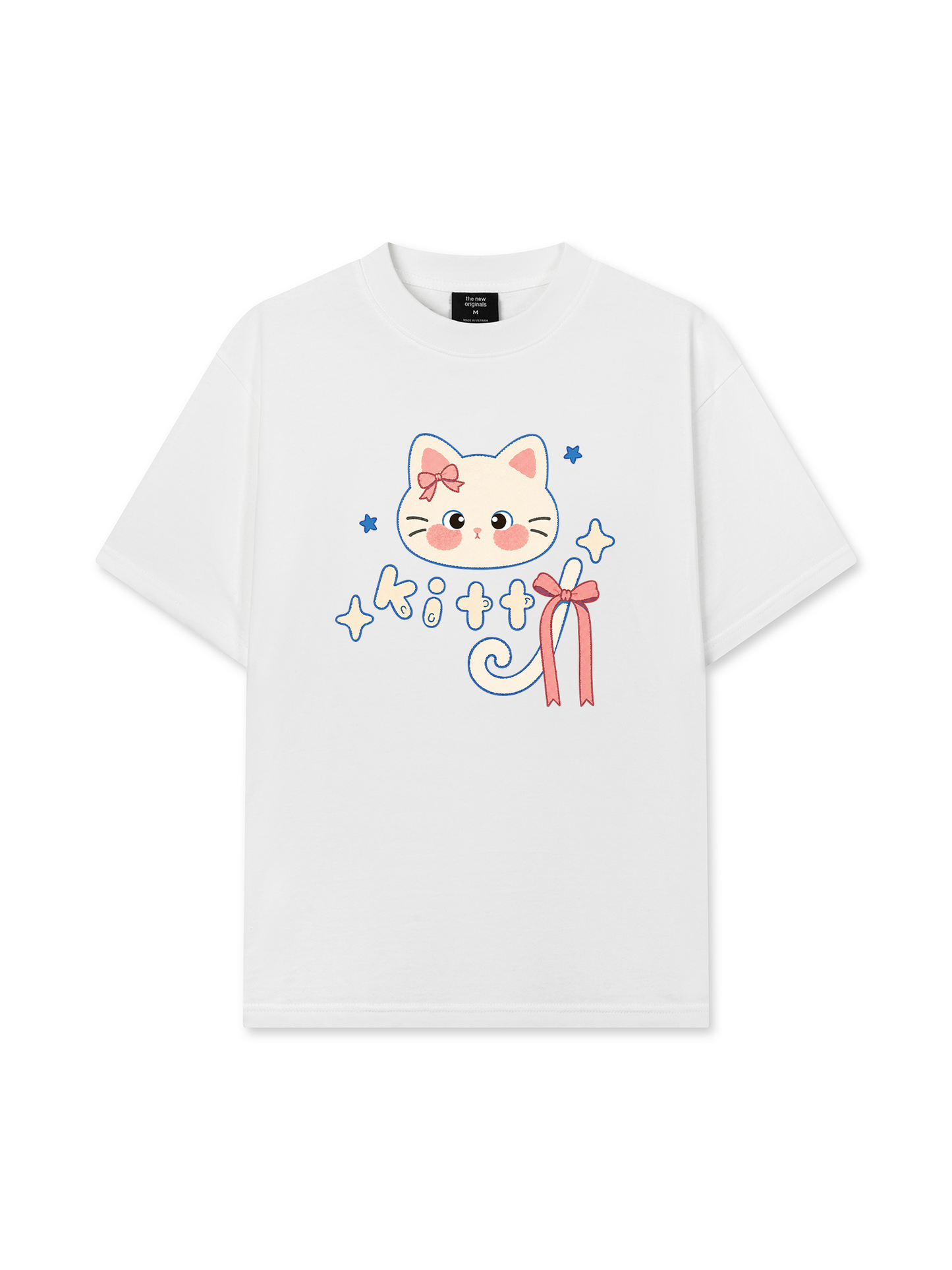 Áo Thun Relaxed Fit Blue Kitty