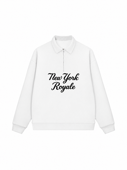 Áo Sweater Polo Nỉ Hai Da New York Royale